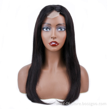 New Style 2*4 Lace Closure Wig 10A Nature Color Straight Cheap Comfortabl Brazilian Hair Wigs Wholesale In Stock,100% Human Hair